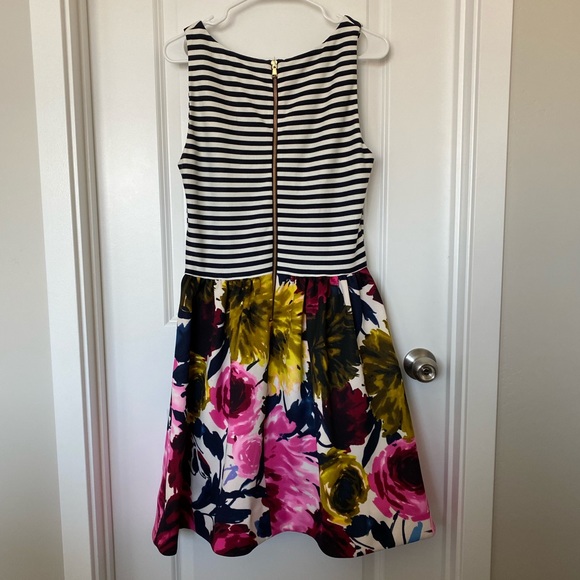 Taylor Sleeveless Fit And Flare Stripes 